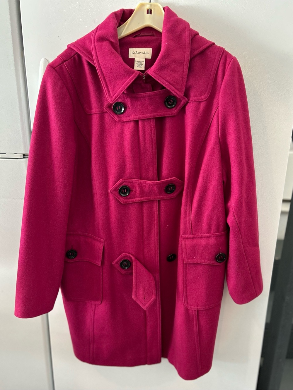 St. john’s Bay magenta ladies coat, size 1X